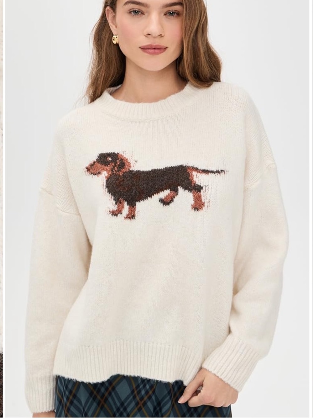 NWT BAILEY ROSE Dog Sweater, Cream, size M - Picture 2 of 6